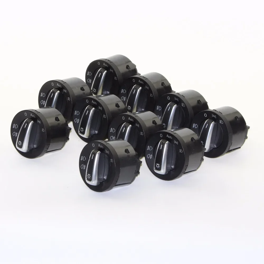 

10PCS OEM Chrome Headlight Switch Auto For VW Jetta Golf MK5 MK6 Passat B6 3C Tiguan Rabbit 5ND 941 431B 5ND941431B