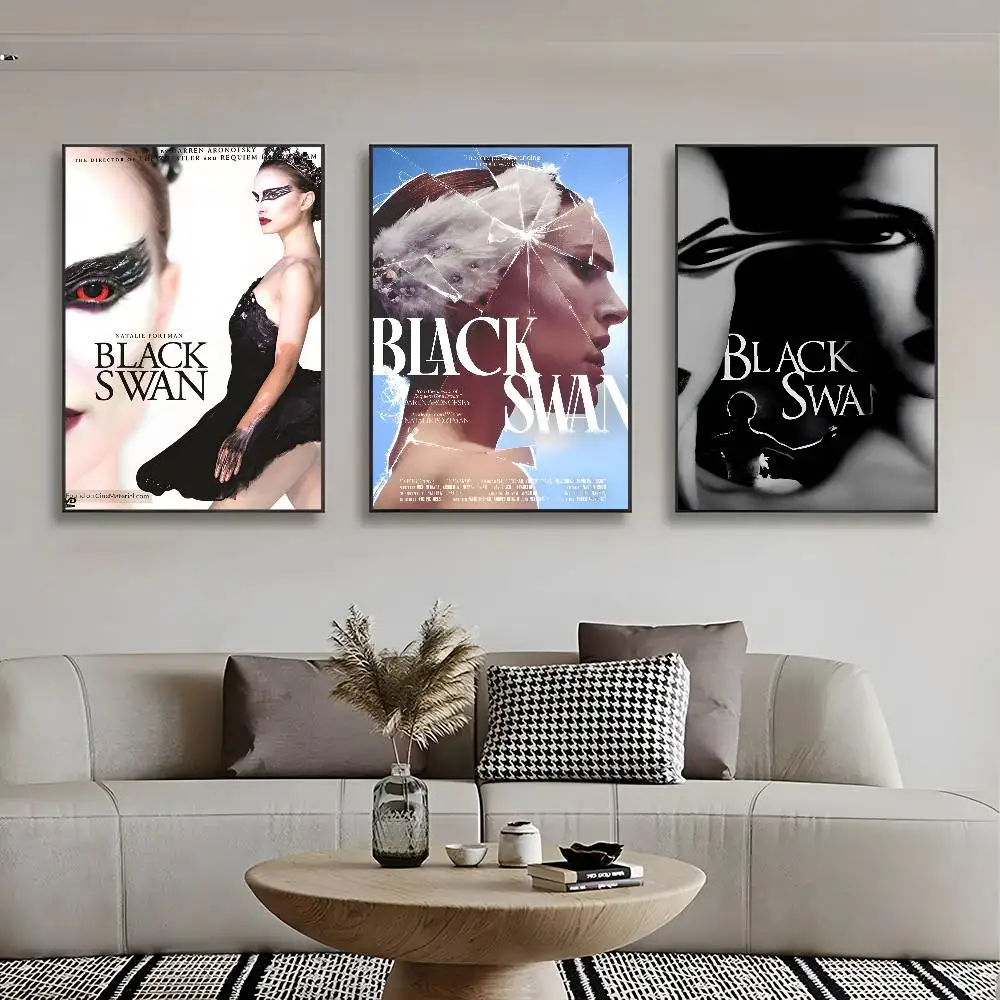 الفيلم B-البجعة السوداء المشارك HD الفن لزجة جدار مقاوم للماء غرفة المعيشة المنزلي غرفة نوم الديكور الجمالي #3