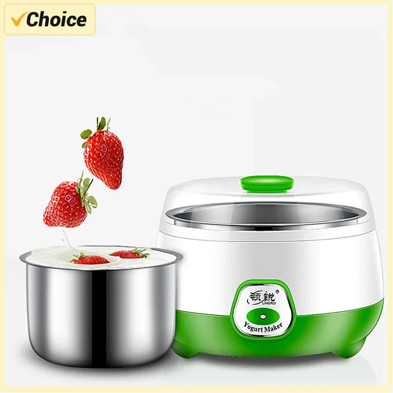 Electric Yogurt Machine Fully Automatic Yogurt Making Machine Multifunctional Cook Machine Stainless Steel Container Yogurt DIY