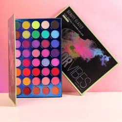 BEAUTY GLAZED Color Vibes 40 Color Eyeshadow Palette Pearl Makeup Eye shadow Palette Cosmetics