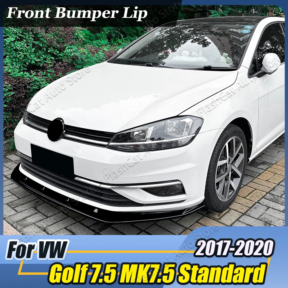 

For Volkswagen Golf 7.5 MK7.5 TSI Standard 2017-2020 Front Bumper Lip Spoiler Air Dam Defuser Enhanced Appearance & Performance"
