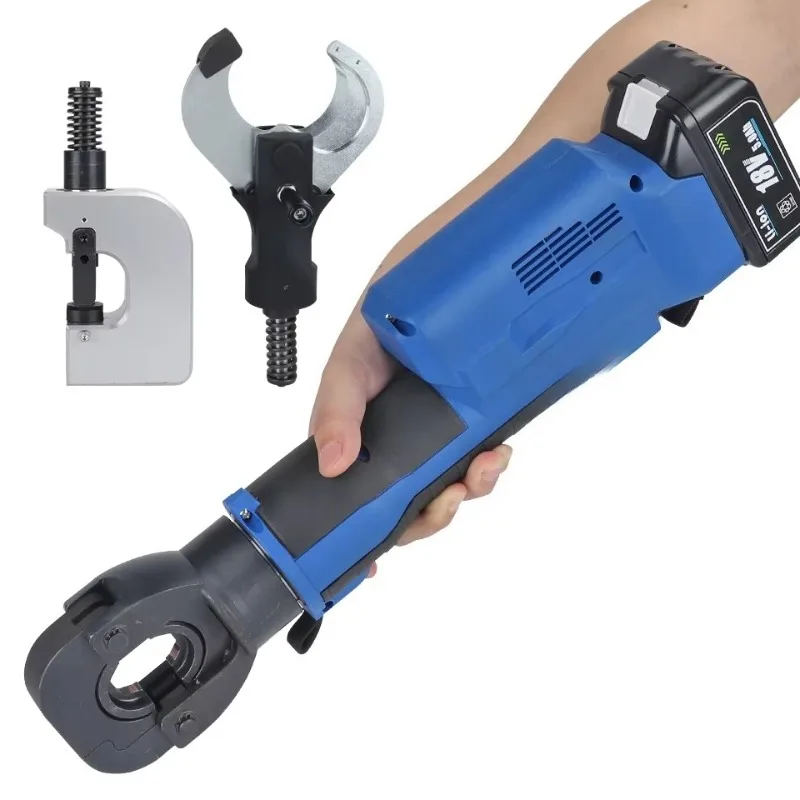 

Industrial 3 In 1 Cordless Hydraulic Crimping Tool Crimper Cutter Hole Puncher Lithium Battery Powered For Power Construction