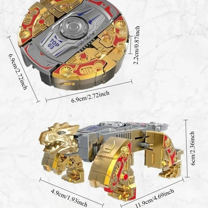 Transfiguratie Dinosaurussen Fidget Spinner Speelgoed Scholieren, beoordenaars Anti Stress Angst Drukbestendig Mute Speelgoed Gift