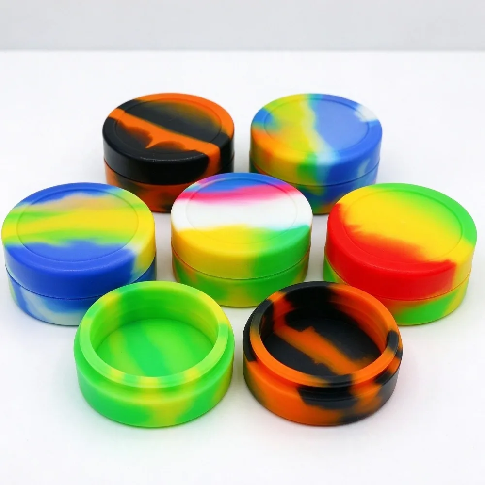 1PCS 22ML Silicone Storage Container Non Stick Wax Oil Box Random Mixed Color