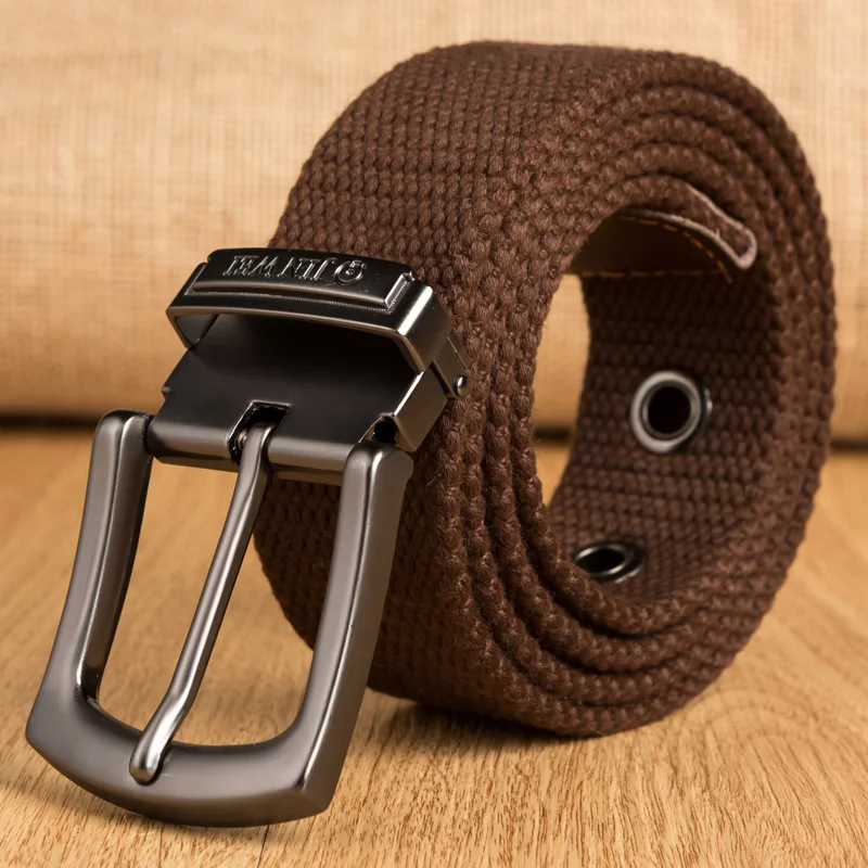 Casual Canvas Belt with Needle Buckle for Men And Women Suitable for Jeans Workwear Pants with Multiple Pockets Extra Long