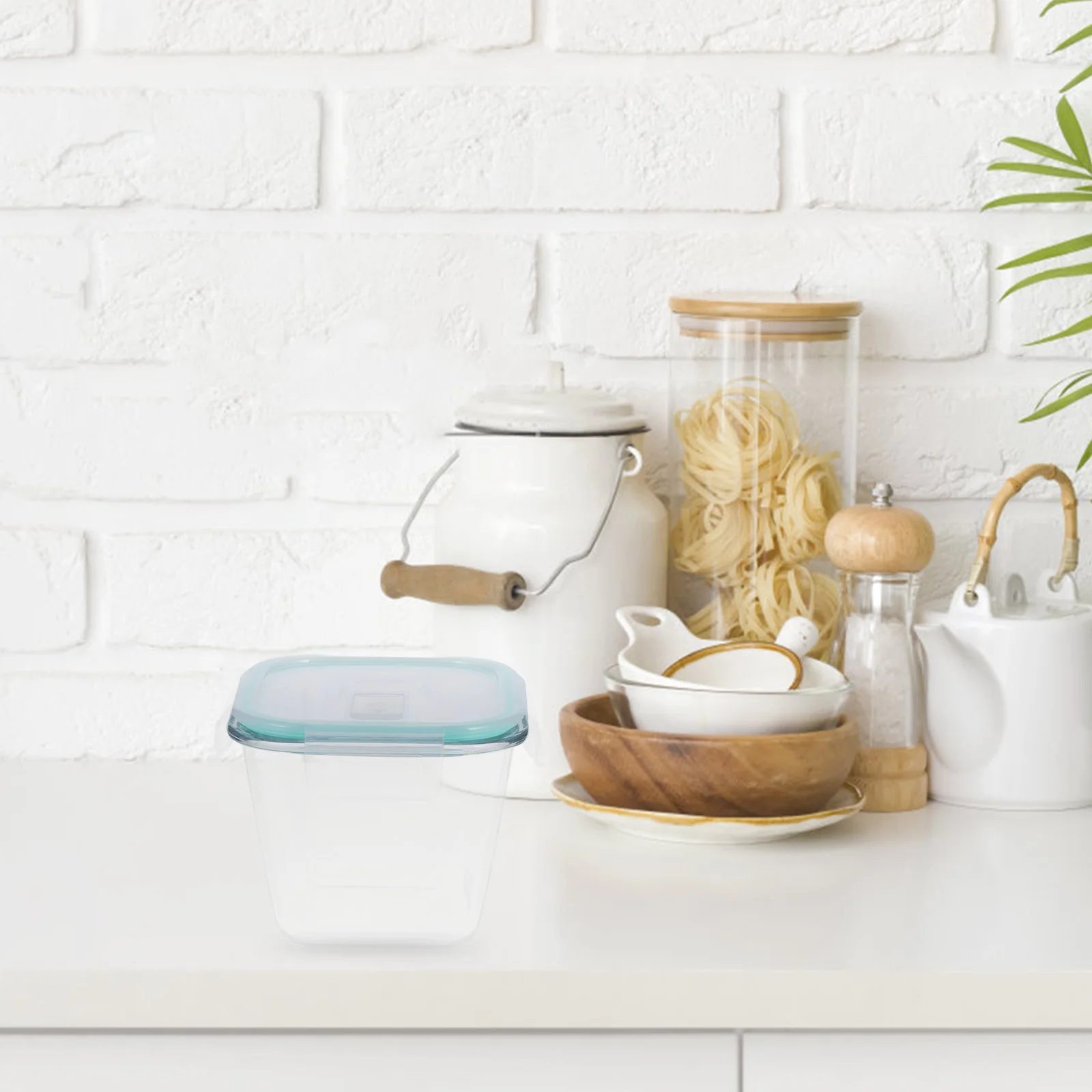 

Square Glass Airtight Soup Bowl Container Meal Prep Food Storage Container Microwave and Freezer Safe Transparent Salad Fruit