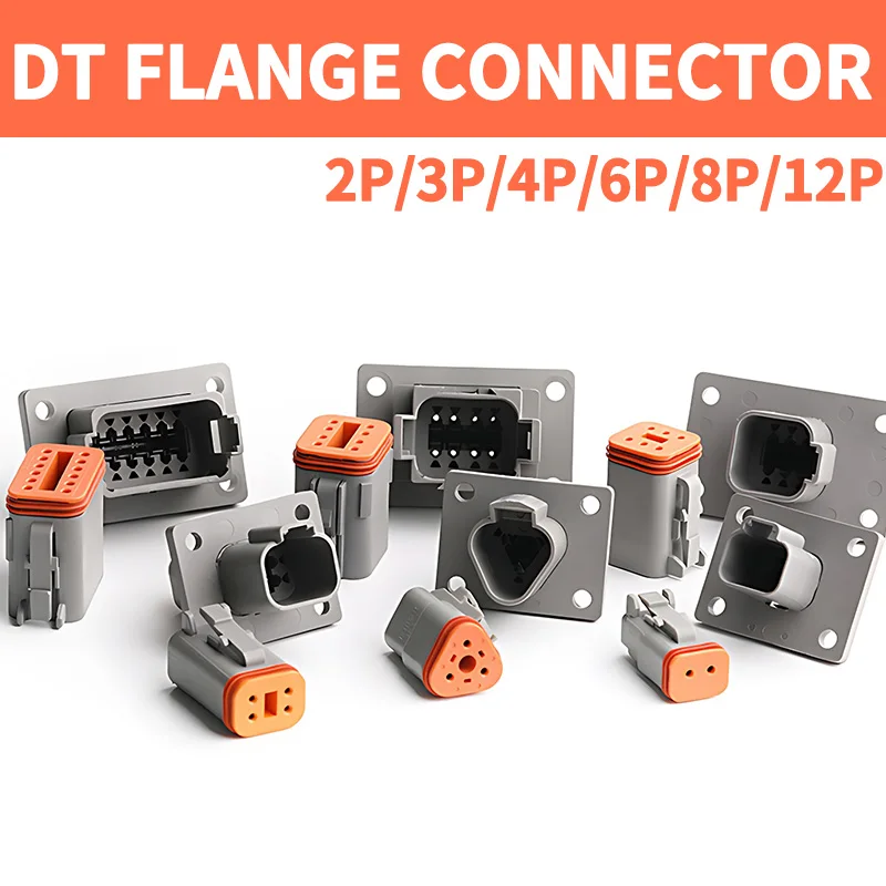 DT04-12P-L012 Waterproof Panel Mount Plug | Deutsch DT Series for Automotive Motor Wiring & Harsh Environments​
