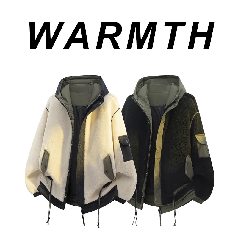 

Хлопковое пальто из овечьей шерсти для мужчин и женщин, зимнее ветрозащитное бархатное утолщенное хлопковое пальто для пар, утолщенное высокое качество