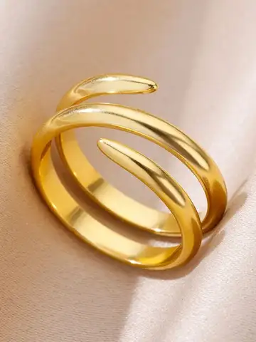 316L Stainless Steel Rings for Women Gold Color Never Fade Luxury Classic rings wedding couple rings Jewelry Free Shipping