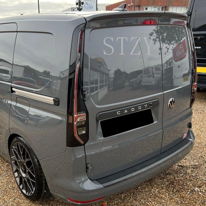 

Для VW Volkswagen Caddy Mk5 2020–2024, задний спойлер, крыло на крышу, глянцевое черное углеродное волокно, высокое качество ABS
