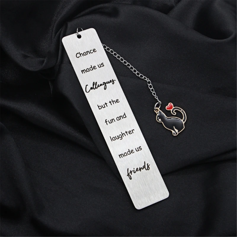 Cats Pendant Bookmarks with Chain Gift for Book Lover Reader Bookworms Teacher