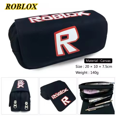 Roblox Cartoon Print Children Pencil Case School Supplies Large Capacity Pen Case Game Peripheral Birthday Gifts