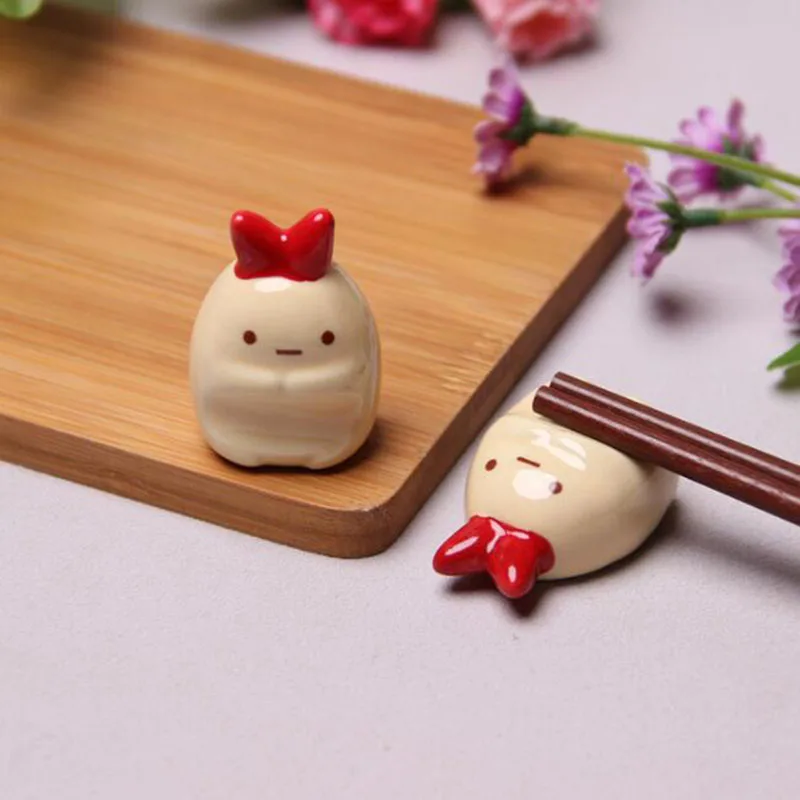 4 Pcs/Set Ceramic Rabbit Chopstick Rack Knife Spoon Chopstick Holder Rest Pillow Stand Kitchen Tableware Dinner Accessories