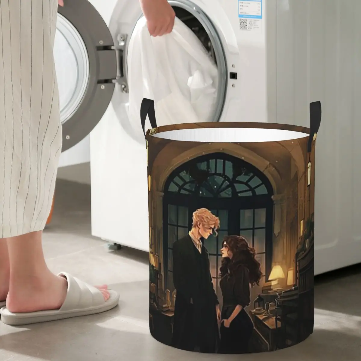

Dramione At The Library Foldable Laundry Baskets Dirty Clothes Sundries Storage Basket Home Organizer Bag