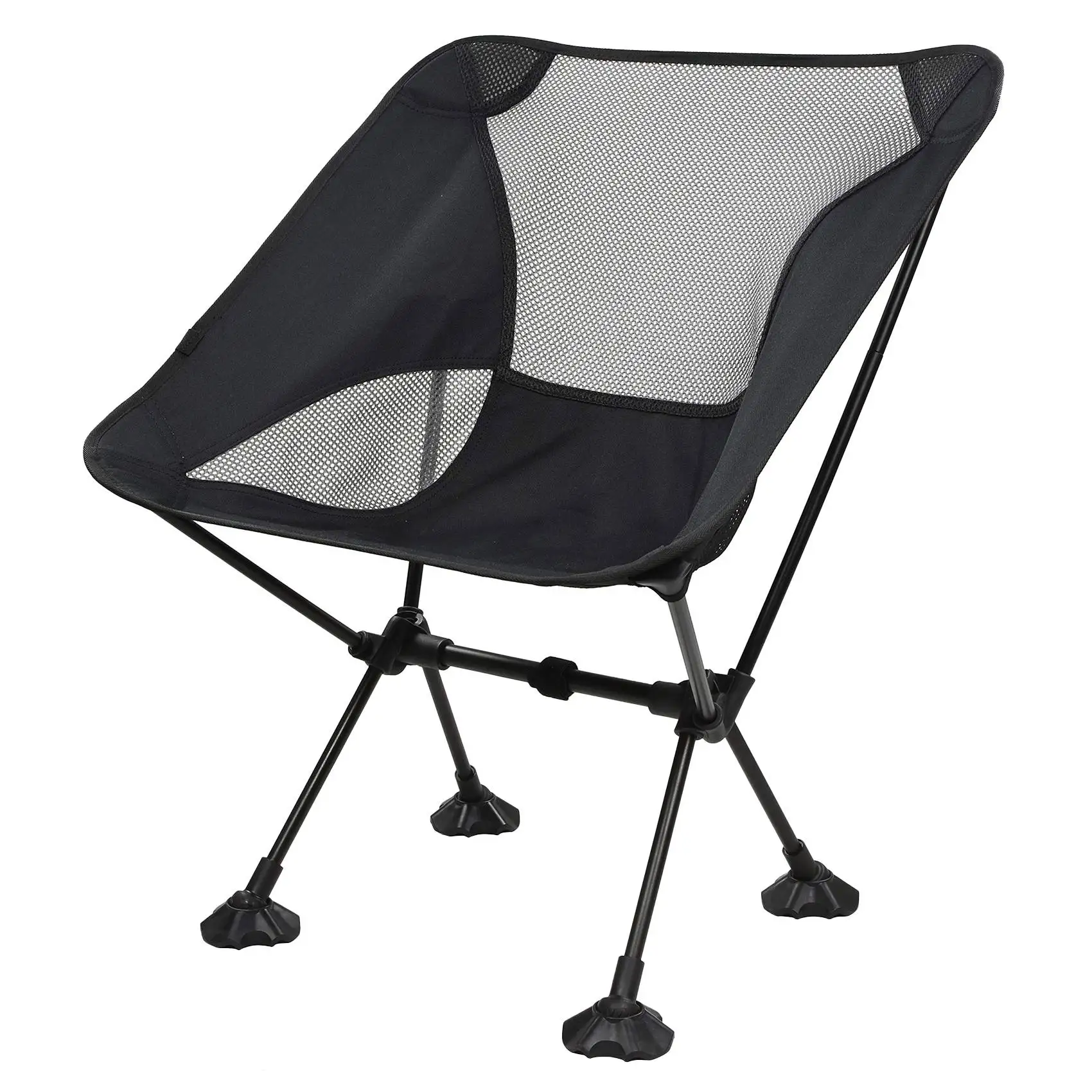 Camping Chairs Breathable Mesh Chair with Anti-Sinking Wide Feet Compact Folding Backpacking for Outdoor Camp Picnic