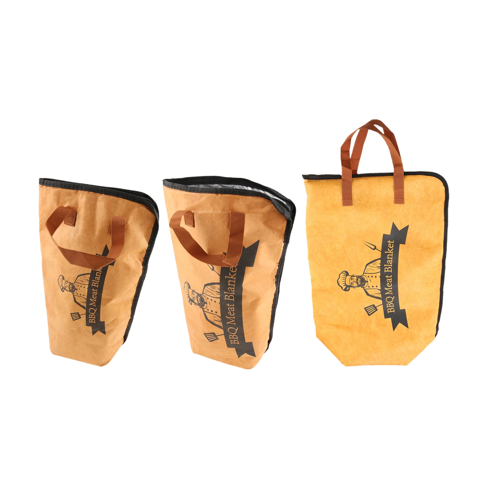 

1pc BBQ Blanket 15/16.5/21in Waterproof Reusable Smoker Grilling Meat Insulated Resting Bag W/ Wide Mouth for Large Brisket/Beef