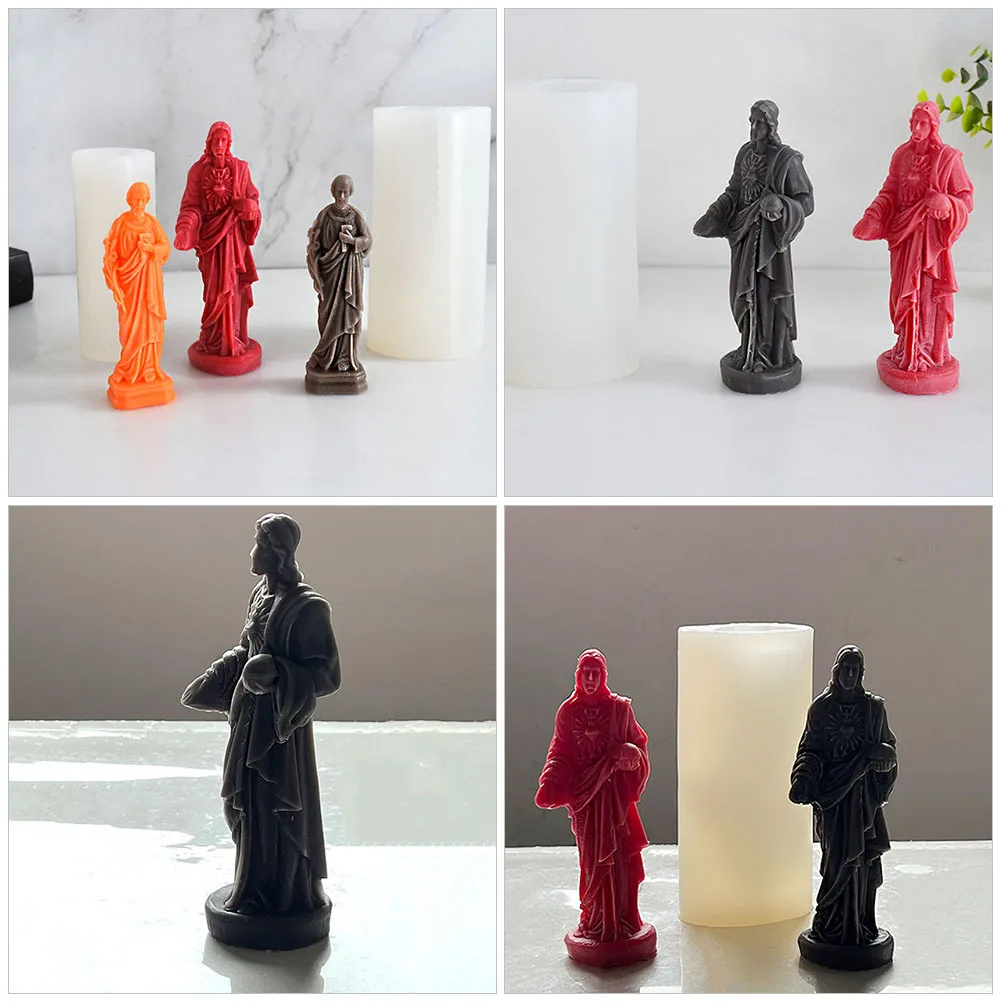 

Silicone Jesus Mold Heat-Resistant DIY Mold for Handmade Soap Casting Resin Resin Molds Silicone