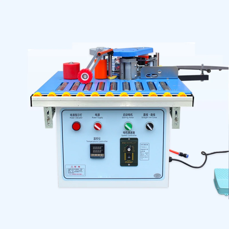 220V Woodworking Banding Machine Double Side Gluing Portable Edge Bander Woodworking Edge Banding Machine