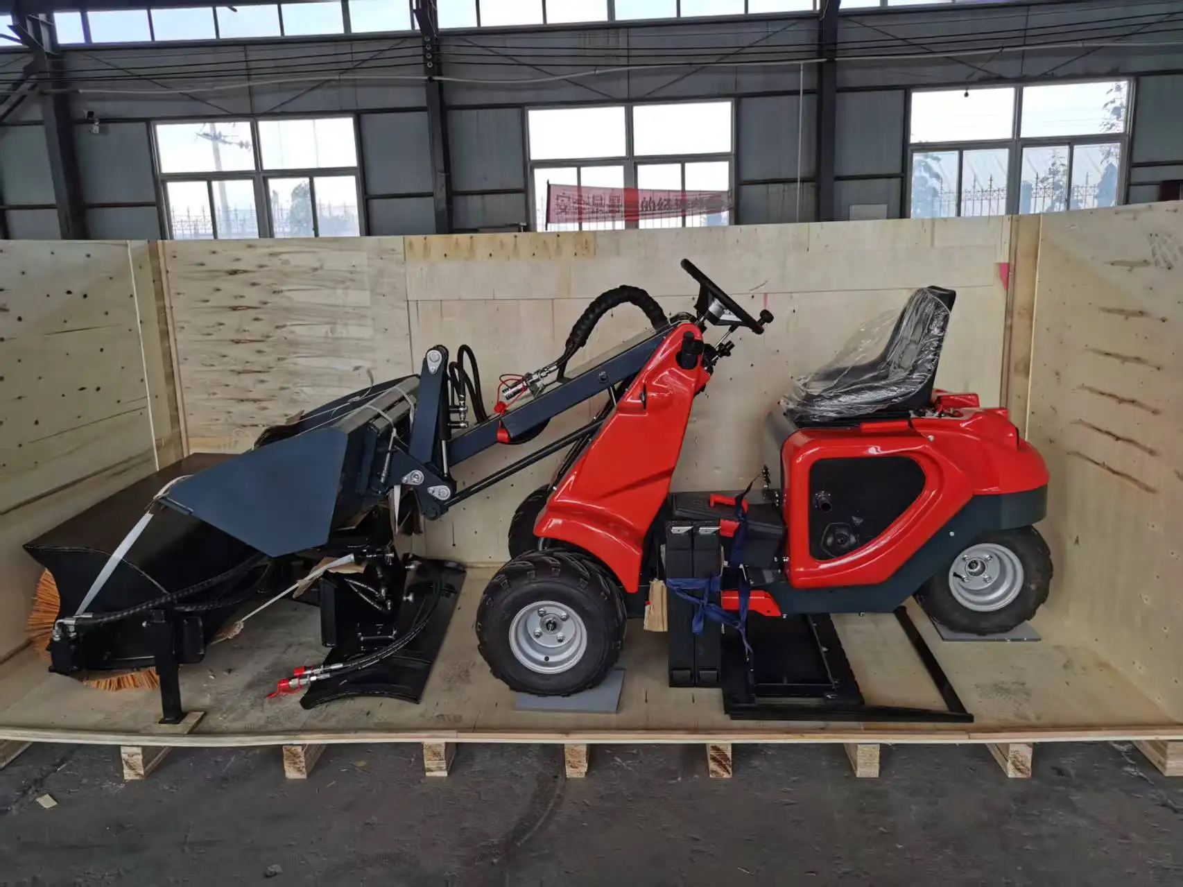 Nicosail 3 Wheel Small Skid Steer Loader CE Approved Heavy Duty Durable for Farm Garden Construction Work