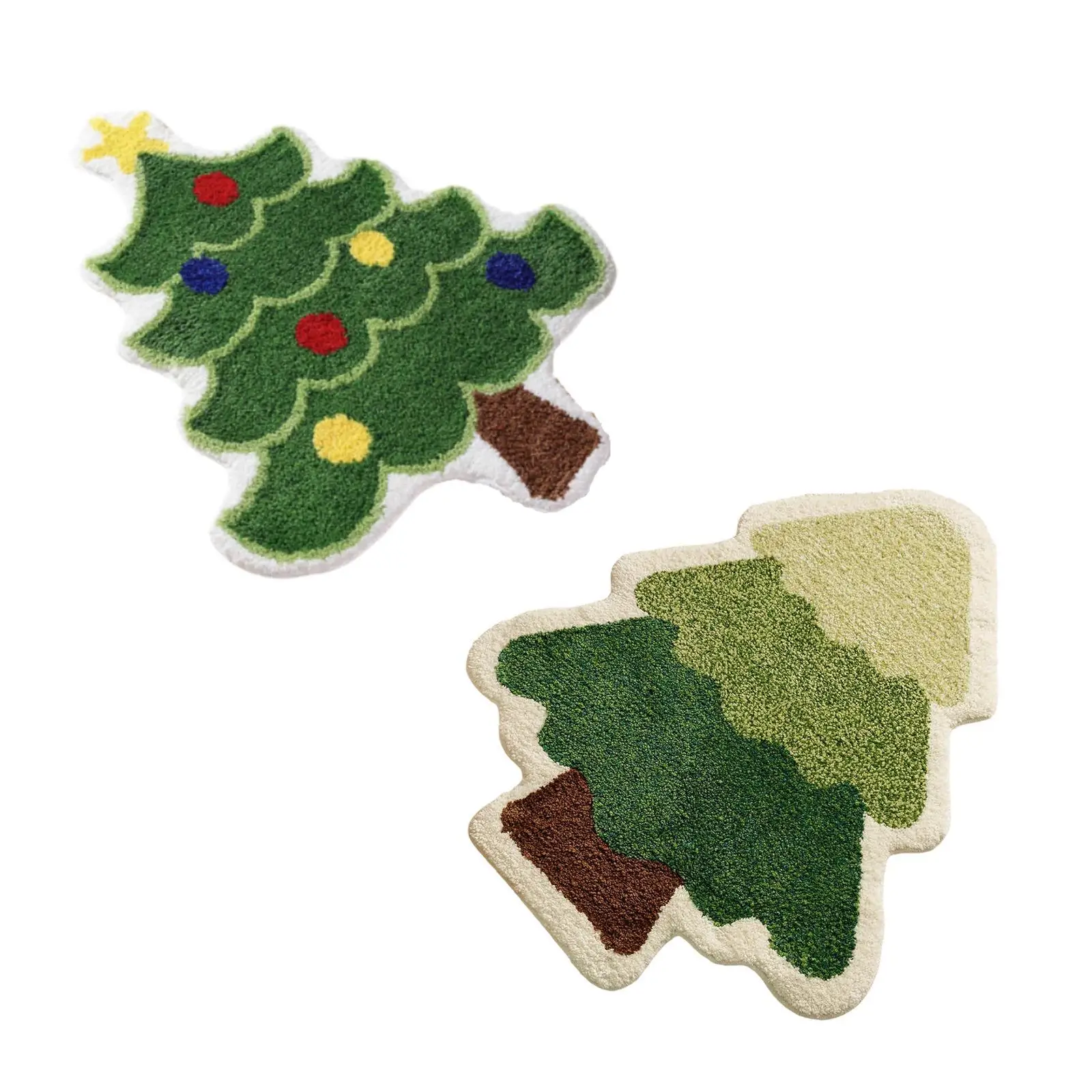 Christmas Tree Rug Soft Gifts Sturdy Professional Nordic Bathtub Carpet