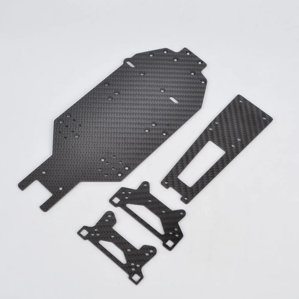 RcAidong Carbon Fiber Upper Lower Deck Upgrade Conversion Kit Set For Tamiya TA02/TA02SW RC Car Parts