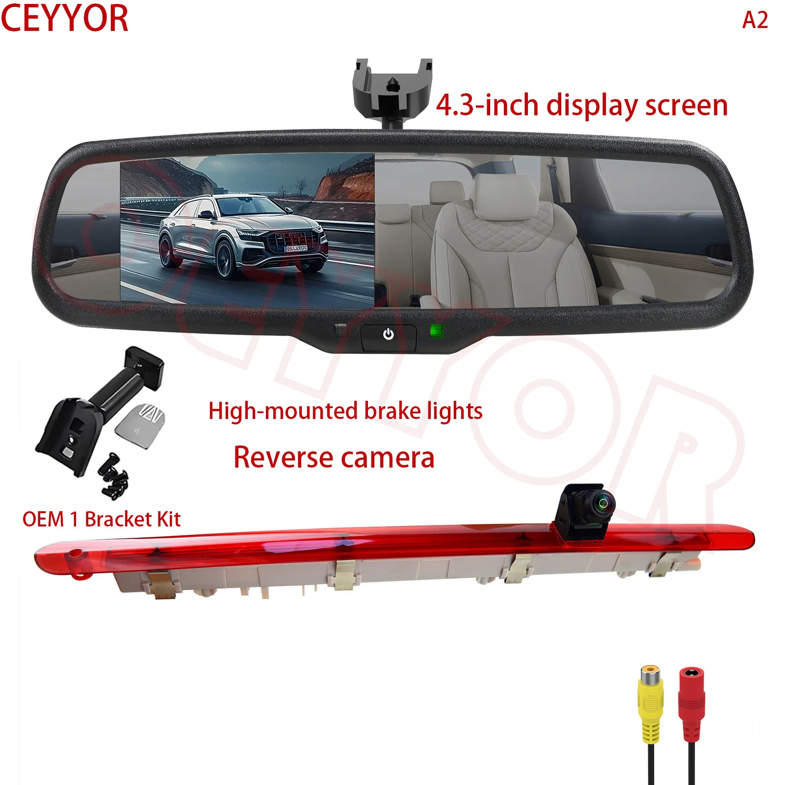 Suitable for 2014 model and later Mercedes-Benz Vito W447, high-position brake light reverse camera monitoring kit