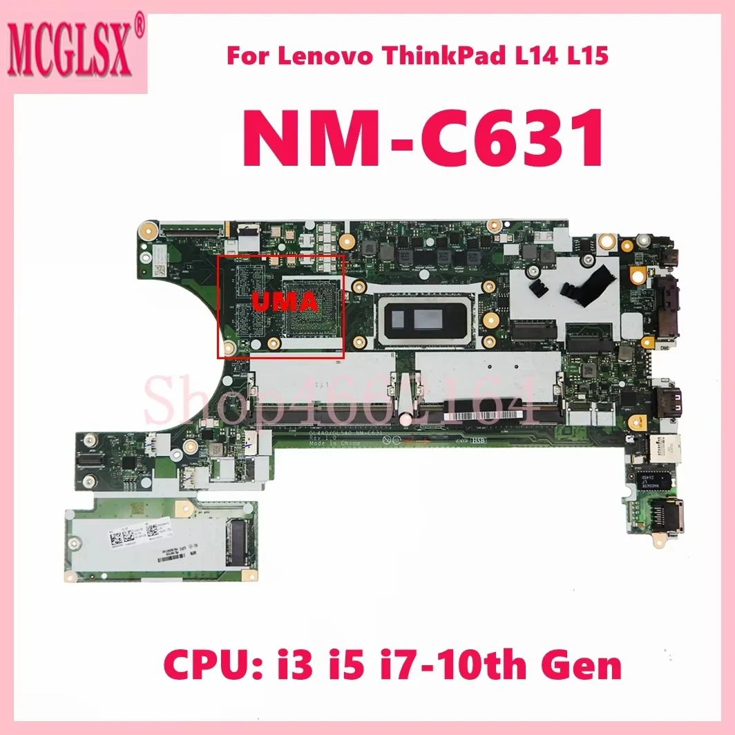 NM-C631 With I5 I7-10th Gen CPU Notebook Mainboard For Lenovo ThinkPad L14 L15 Laptop Motherboard DDR4 00% Tested OK