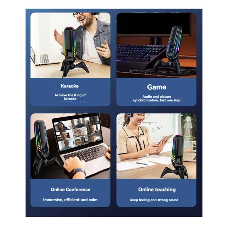 Microfono da gioco per computer con microfono A99E-USB per microfono di registrazione per PC con laptop desktop