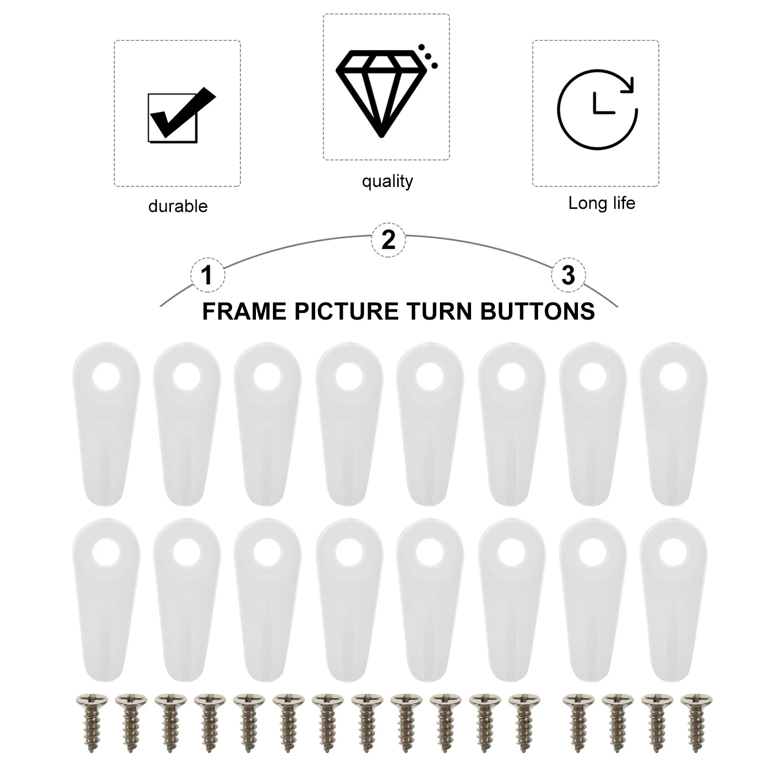 Screen Tablet Frame Picture Turn Buttons Hanging Photo Accessories Coat Hangers