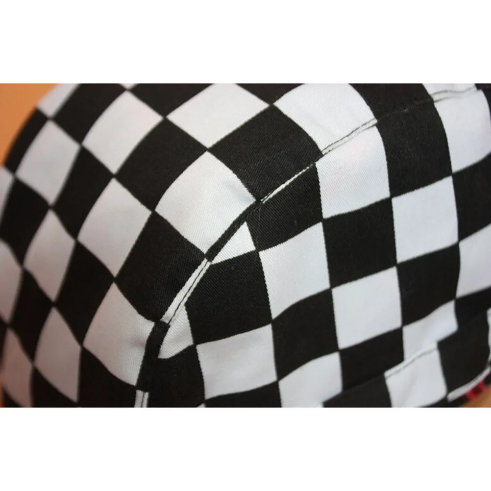 Cappello da chef bianco nero Catering Berretto con teschio Nastro regolabile Tela Cucina Copricapo da cucina Morbido e confortevole per uomo Donna