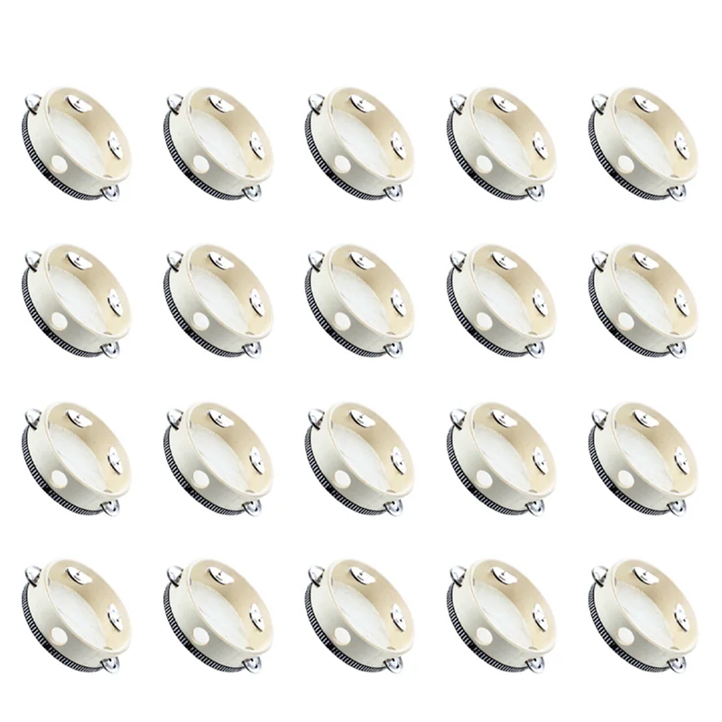 【Summer Sale!!】20Pcs 6 Inch Musical Tambourine Tamborine Drum Round Percussion Gift For KTV Party
