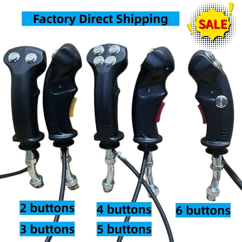 2/3/4/5/6 button Excavation clip grab logging ironstone agricultural harvester modified electronic control joystick handle parts