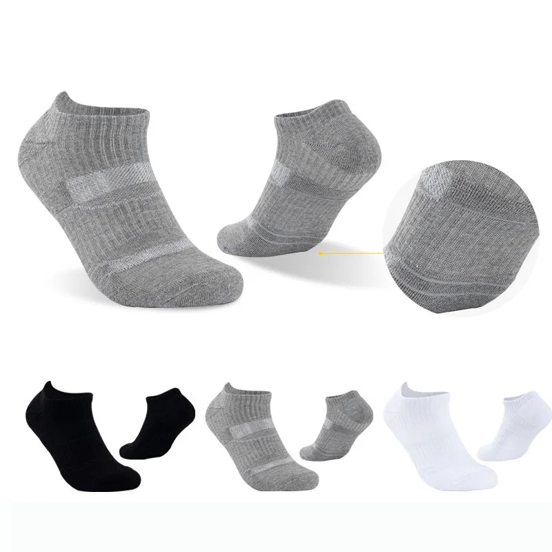 

New Sports Ankle Socks Men Cotton Cushioned Breathable Athletic Badminton Running Fitness Short Low Cut Sock