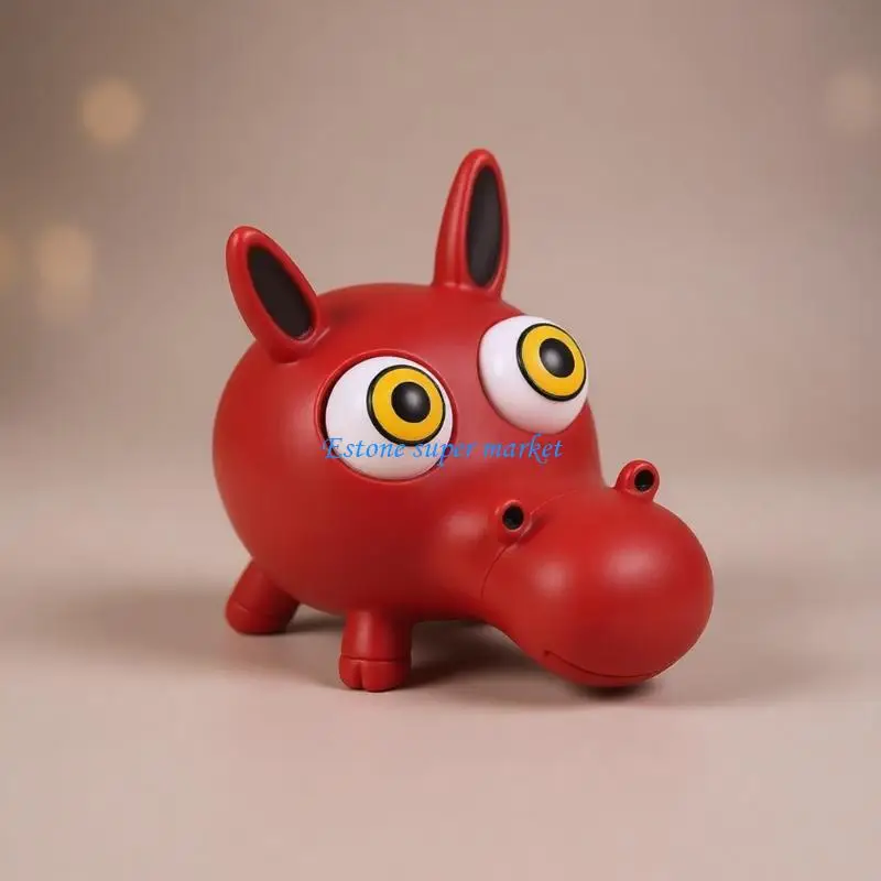 090B Fun Popping Eye Animal Design Tension Relief Toy Soft Rubber Sensory Stress Ball