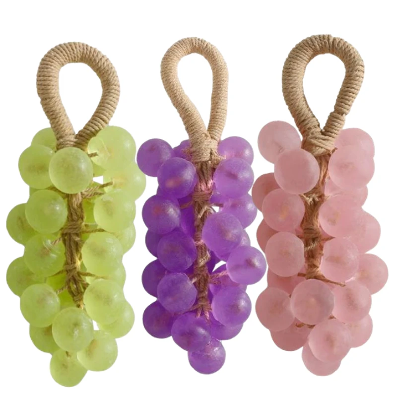 Jabón Artesanal en Barra, Ramilletes de Uvas Perla, Jabón en Caja de Regalo para Bañarse, Lavar, Limpiar y Nutrir, Extracción de Plantas, Suave, Elimina la Suciedad