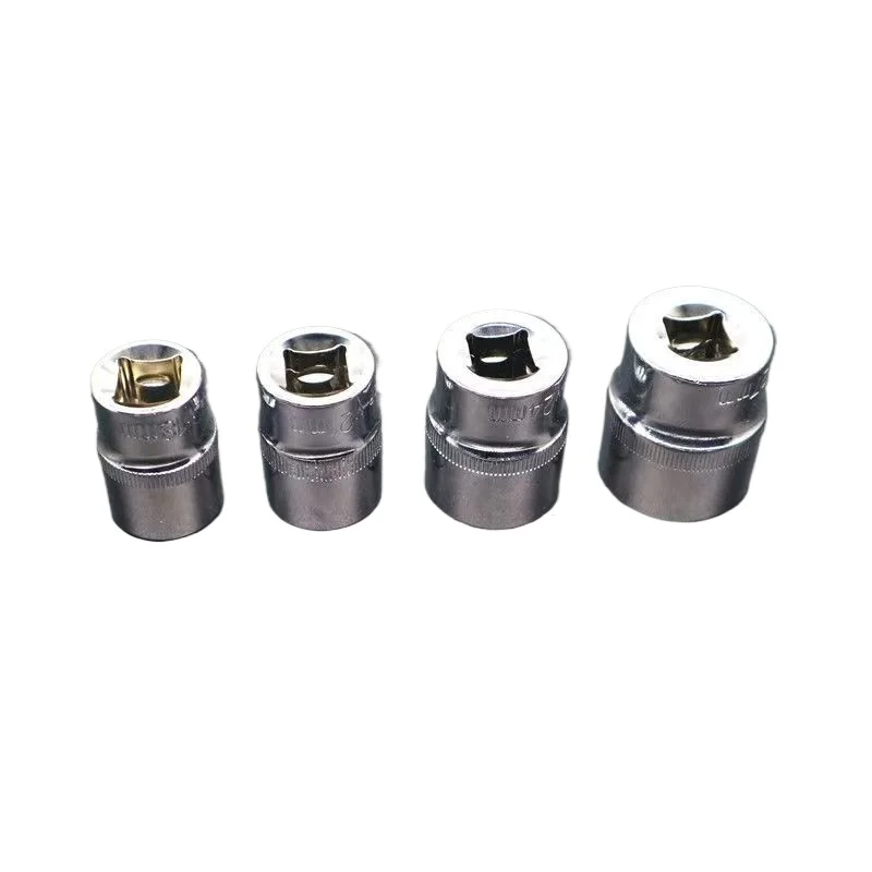 Chrome Vanadium Steel 1/2 Inch Hex Socket Electric Wrench Socket 12-piece Set Short Wrench Socket 8mm-19mm Automotive Tools