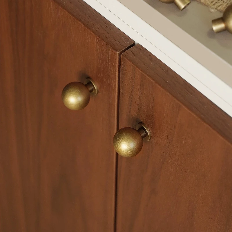 Brass Handles Kitchen Cabinet Pull Wardrobe Solid Antique Dresser Drawer Knob Furniture Bronze Handle