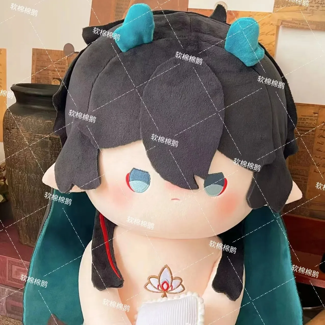 

40CM Anime Honkai: Star Rail Dan Heng Cosplay Cartoon Dress UP Sitting Posture Soft Body Pillow Adorable