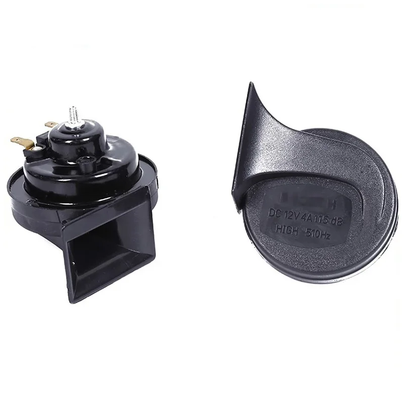 Waterproof Auto Horn 12V Car Horn Loud Dual-Tone Electric Horn Kit Universal for Any 12V Cars, Motorcycle, Bikes, Black