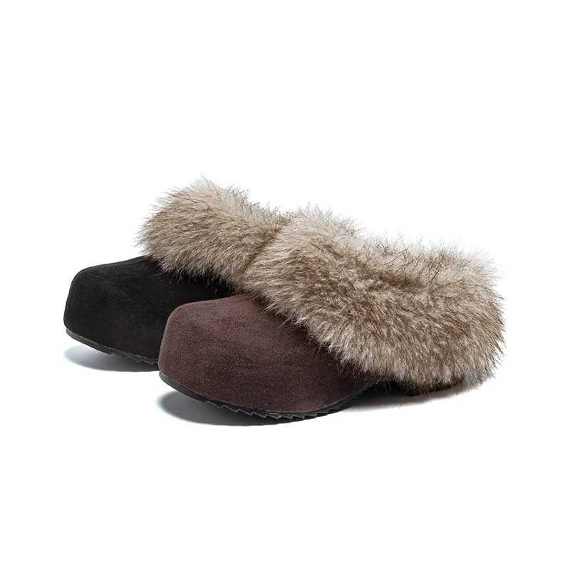 Fujin 7 سنتيمتر النعال سميكة وحيد الجوارب للنساء أحذية منزلية 2026 خريف شتاء جديد الانزلاق على الموضة تتجه منصة كعب النعال #1