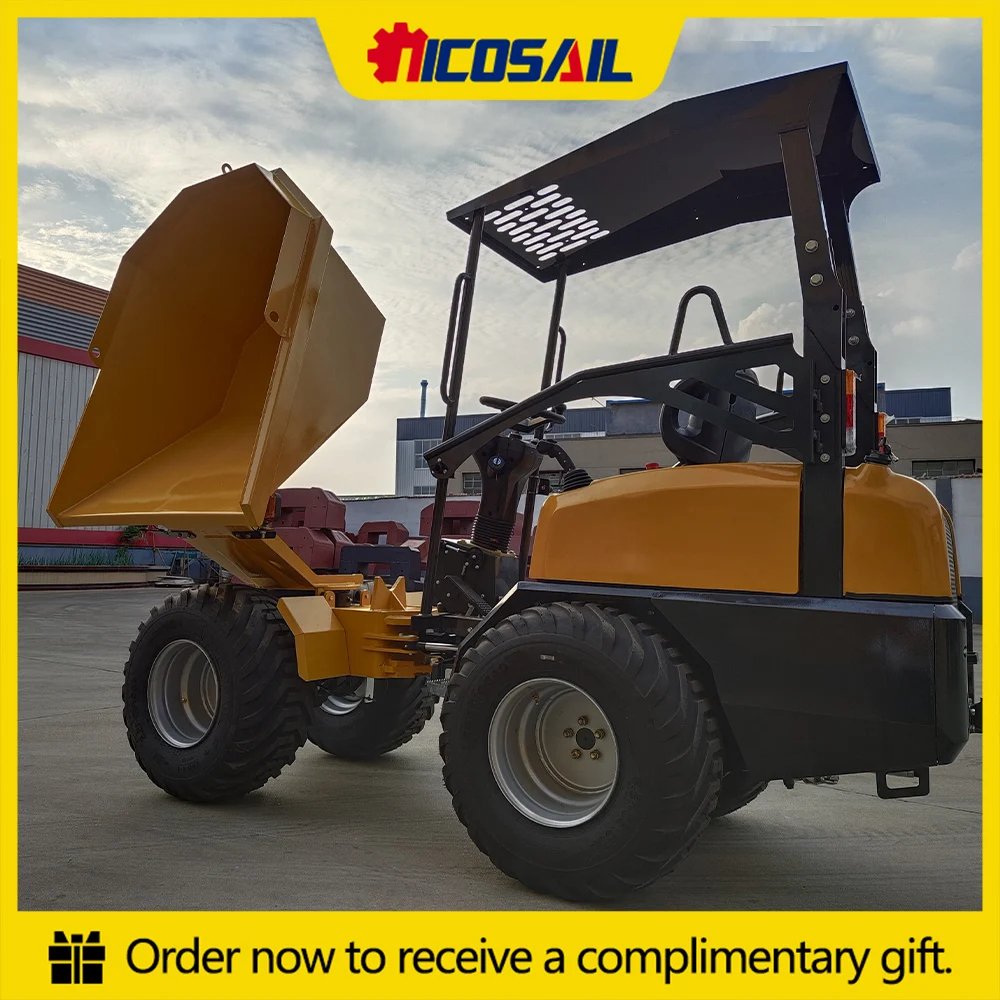 CE Certified Small Dumper Compact Hydraulic Transport Equipment Euro 5 Diesel Engine System - view 6