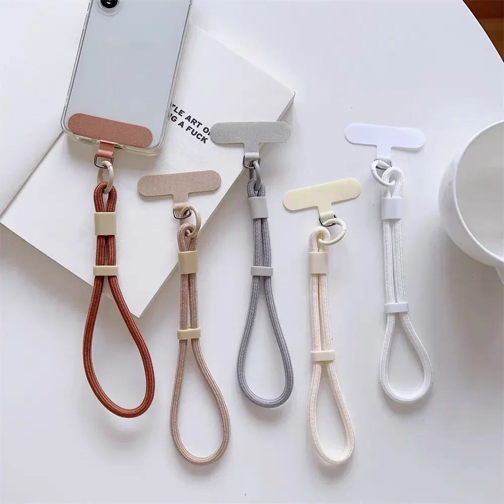 Tali Gantungan Ponsel Warna Permen Fashion, Gelang Tangan yang Dapat Disesuaikan, Rantai Ponsel Universal Anti-Hilang, Gantungan Kunci, Tali Handphone