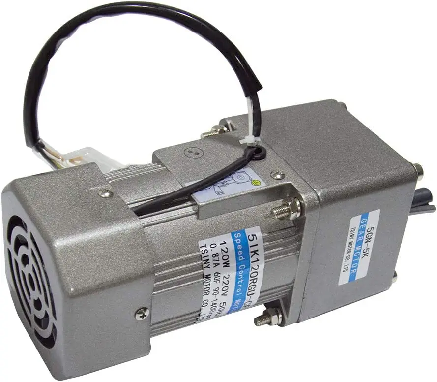 Bemonoc High Torque AC Motor 110V 50/60HZ 54 RPM 120Watts Variable Speed Gear Reducer Motor & AC Speed Controller Kits