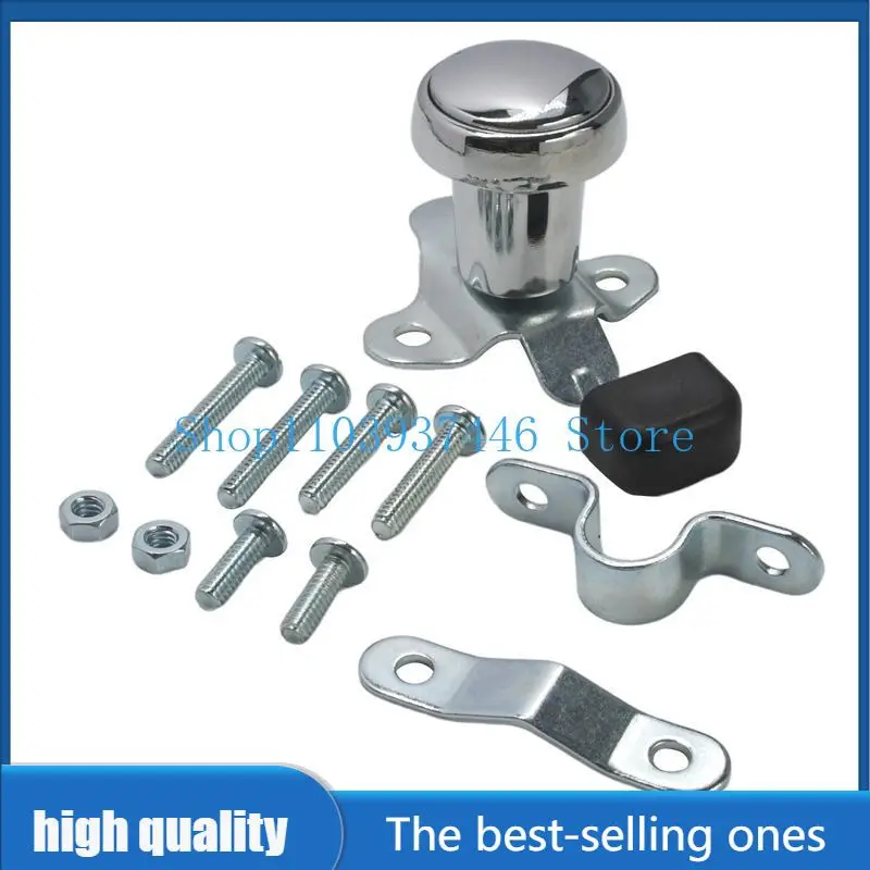 Chrome Steering Wheel Spinner with Rubber Sleeve Compatible with Tractor RP-70100 Universal