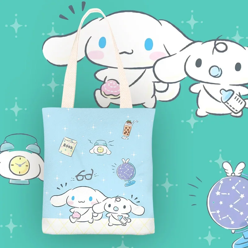 Sanrio Cinnamoroll Babycinnamoroll Student Schoolbag, desenho animado de ombro único, bonito saco de matrícula, bolsa infantil leve, nova