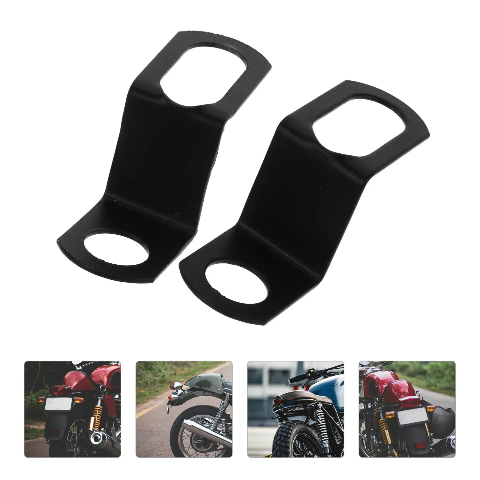 2Pcs Motorcycle Rear Turn Signal Brackets Iron Mounting Brackets Rear Light Support Stable Anti Loosen Motorcycle Turn Signal