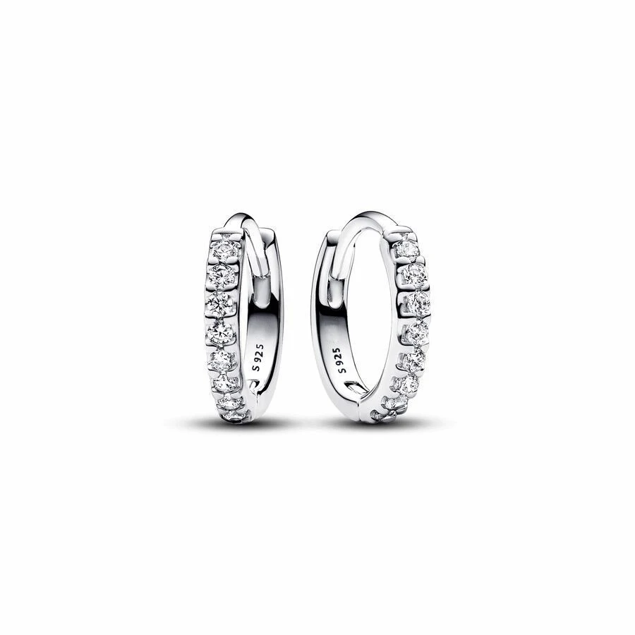 Women's 925 Sterling Silver Hoop Earrings Set with Zircon