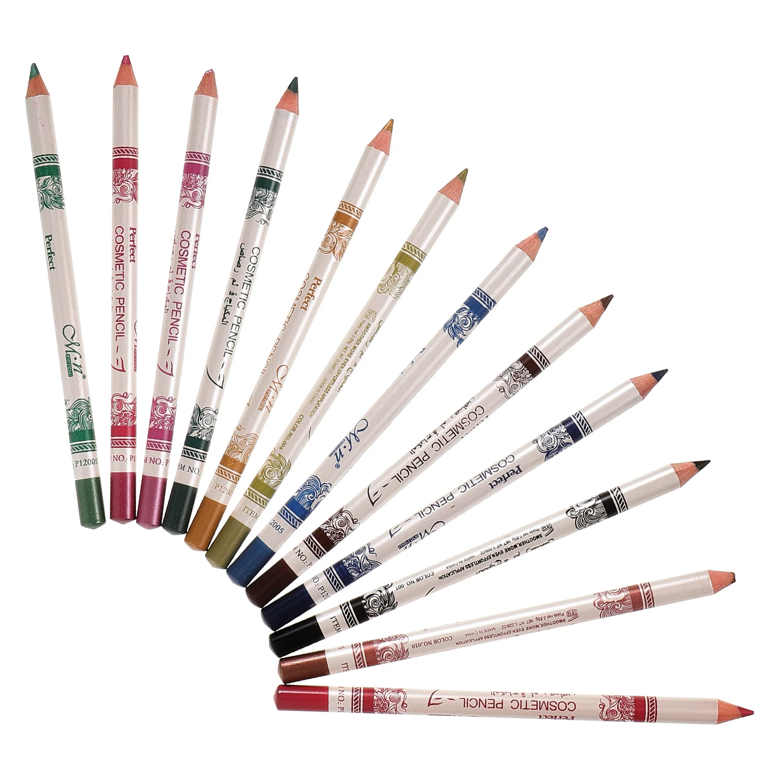 12Pcs Colorful Eyeliner Pens Waterproof Smudge Proof Makeup for Eyes Lips and Brows Fine Tip Lasts All Day Stylish Shades