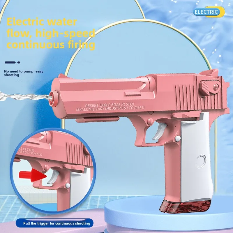 Pistola de água do águia do deserto das crianças brinquedos verão ao ar livre brinquedos de praia pistola de água elétrica brinquedos de spray de água