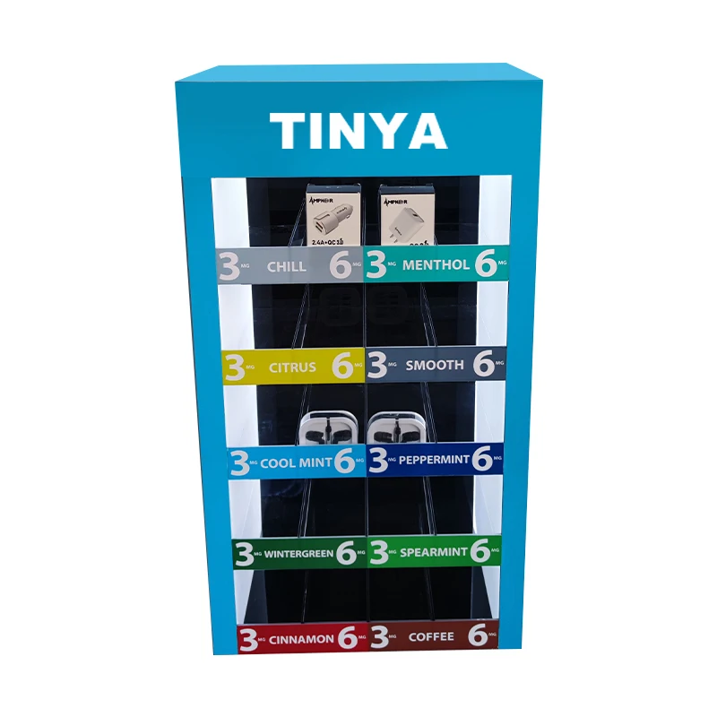 custom.Custom 5 Layers Tabletop Led Acrylic ZYN Nicotin Pouches Display Rack Auto Pusher Spring Snus Display Rack